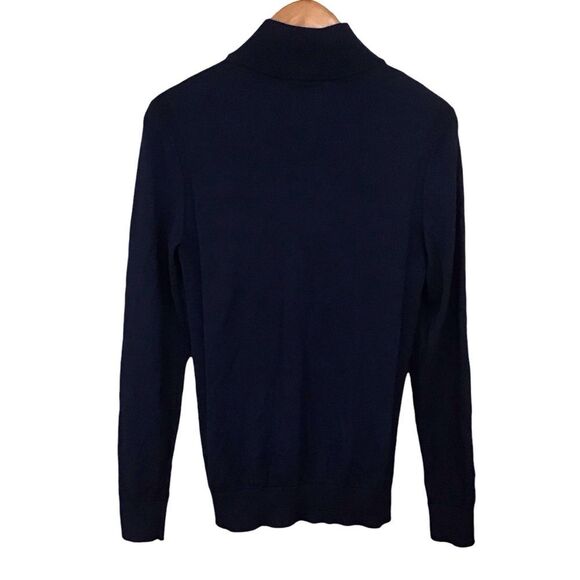 Express Merino Wool Blend Men’s Navy 1/4 Zip Sweater S - Picture 3 of 8
